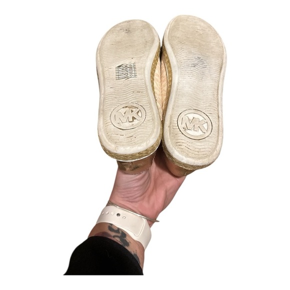 Michael Kors Gold and Cream Casual Sneakers - Picture 4 of 5